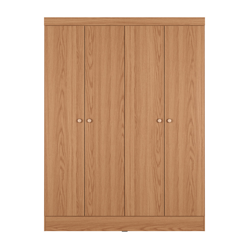 Guarda-Roupa Casal Boreal 4 Portas Carvalho