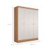 Guarda-Roupa Casal Boreal 4 Portas Carvalho e Off White