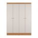 Guarda-Roupa Casal Boreal 4 Portas Carvalho e Off White