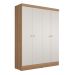 Guarda-Roupa Casal Boreal 4 Portas Carvalho e Off White