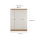 Guarda-Roupa Casal Boreal 4 Portas Carvalho e Off White