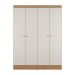 Guarda-Roupa Casal Boreal 4 Portas Carvalho e Off White