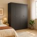 Guarda-Roupa Casal Boreal 4 Portas Preto