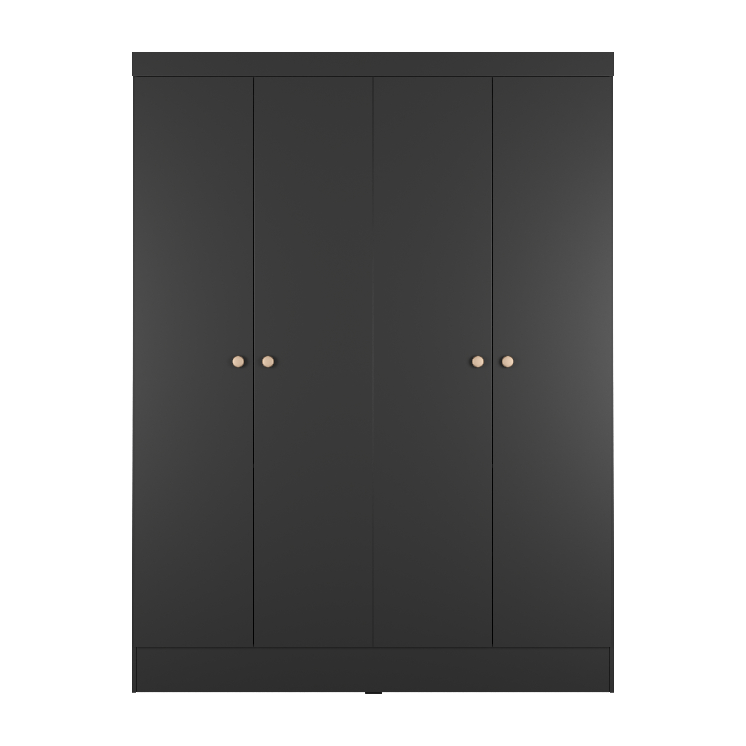 Guarda-Roupa Casal Boreal 4 Portas Preto