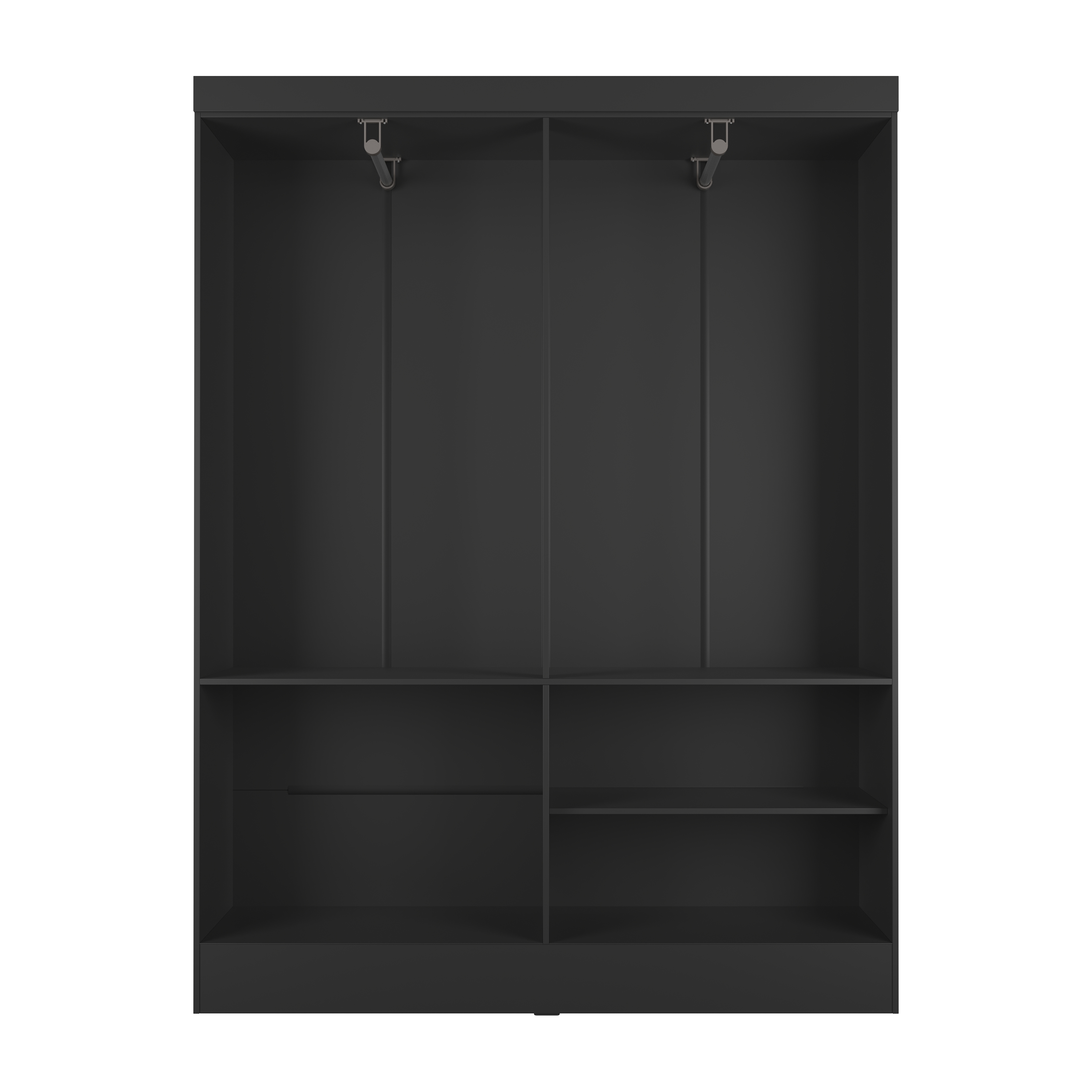 Guarda-Roupa Casal Boreal 4 Portas Preto