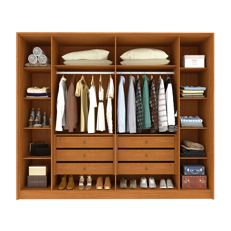 Guarda-Roupa Casal Hera 6 PT 6 GV Cinamomo