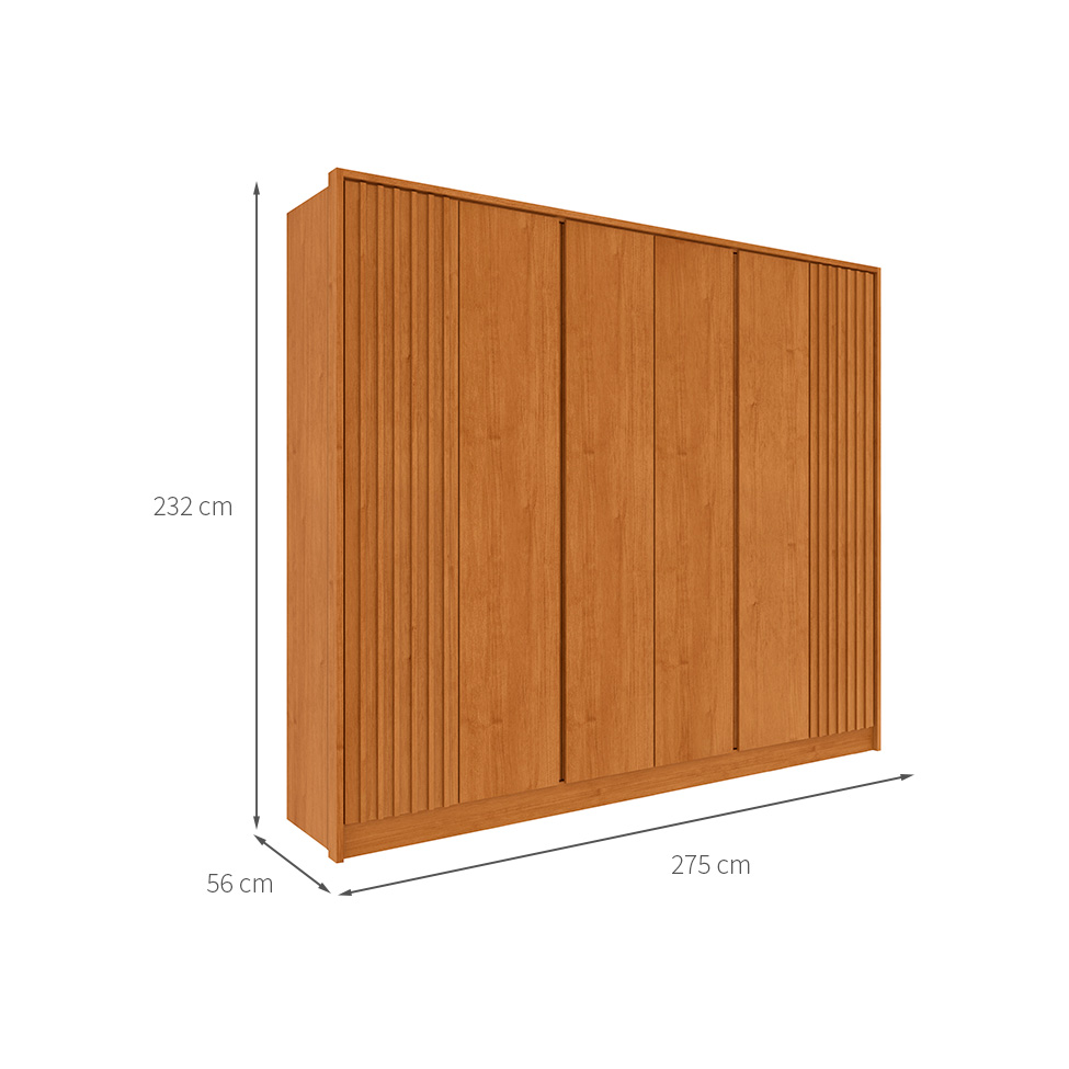Guarda-Roupa Casal Hera 6 PT 6 GV Cinamomo