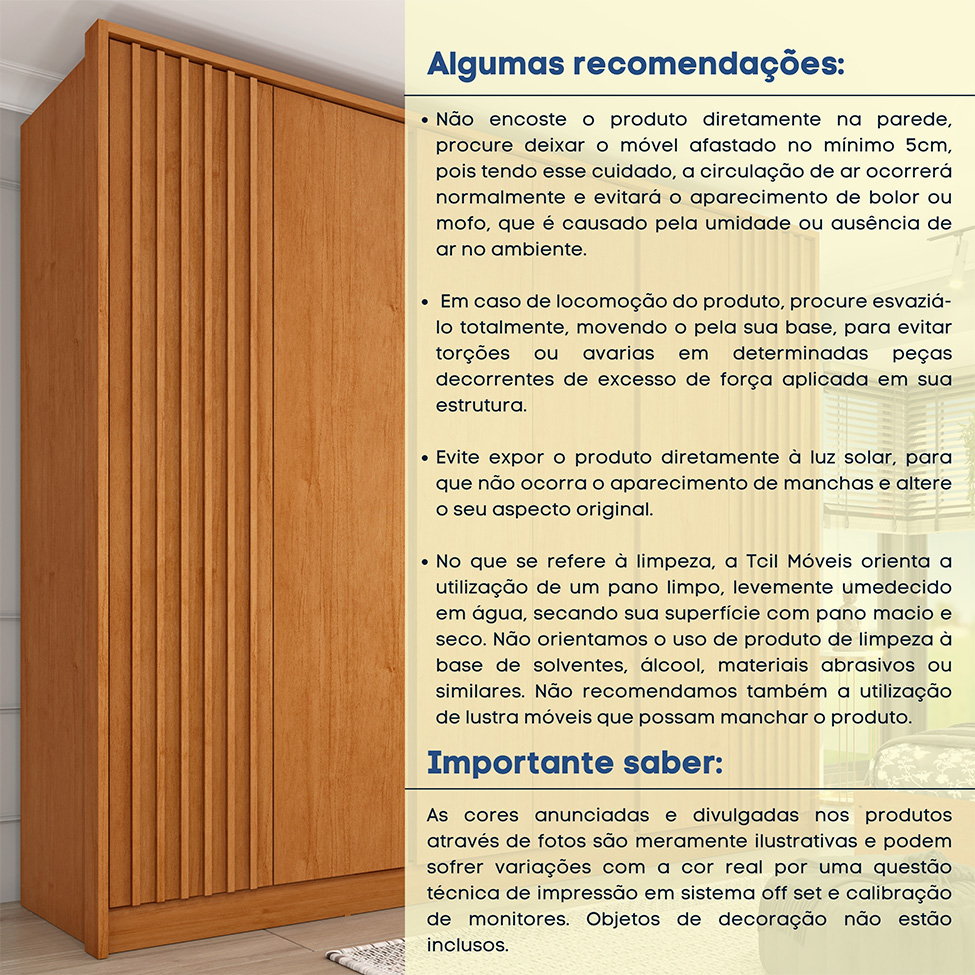 Guarda-Roupa Casal Hera 6 PT 6 GV Cinamomo