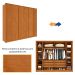 Guarda-Roupa Casal Hera 6 PT 6 GV Cinamomo