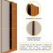Guarda-Roupa Casal Hera 6 PT 6 GV Cinamomo e Off White