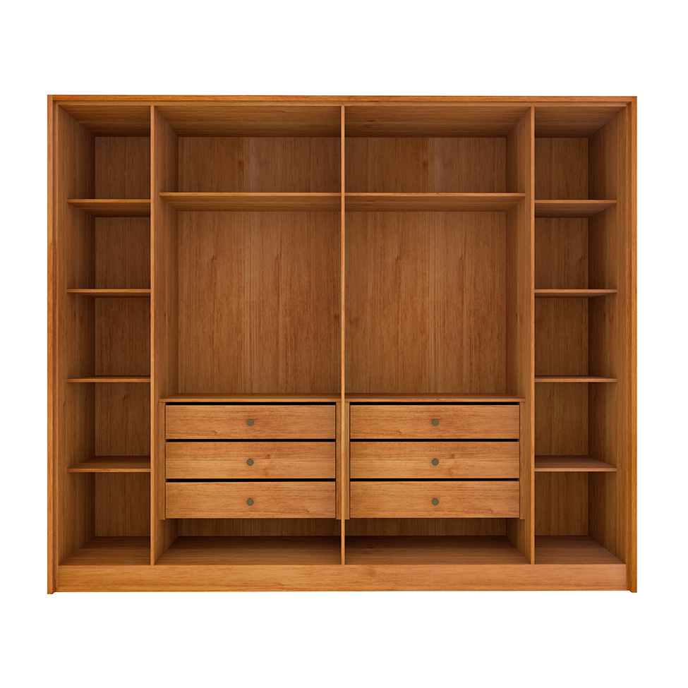 Guarda-Roupa Casal Hera 6 Portas 6 Gavetas Cinamomo