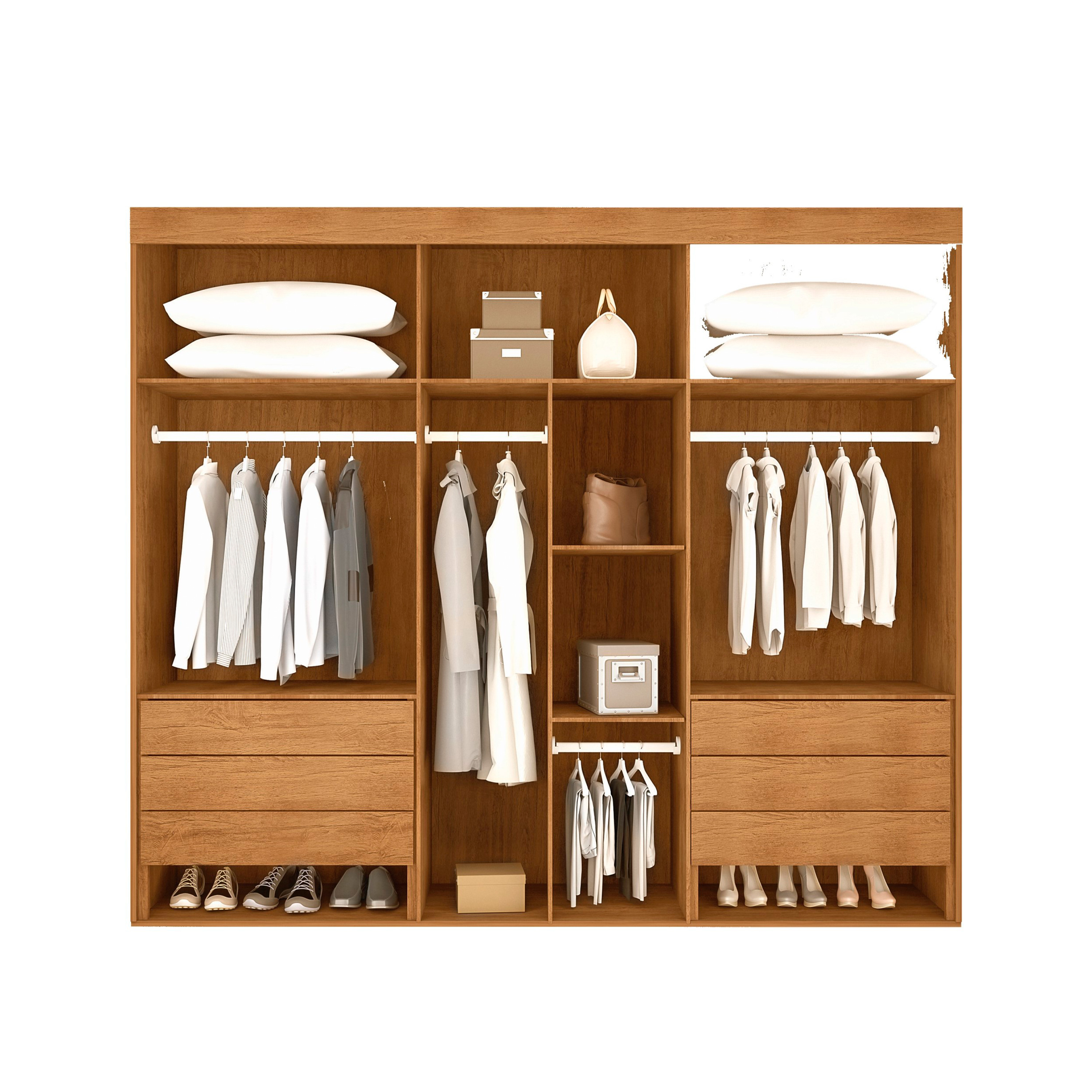 Guarda-Roupa Casal Lucca Premium 6 PT Imbuia