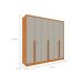 Guarda-Roupa Casal Pequin 6 Portas 6 Gavetas Cinamomo e Off White
