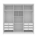 Guarda-Roupa Casal Pequin 6 Portas 6 Gavetas Neve