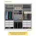 Guarda-Roupa Casal Pequin 6 Portas 6 Gavetas Neve