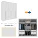 Guarda-Roupa Casal Pequin 6 Portas 6 Gavetas Neve