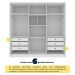 Guarda-Roupa Casal Pequin 6 Portas 6 Gavetas Neve