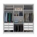 Guarda-Roupa Casal Pequin 6 Portas 6 Gavetas Neve