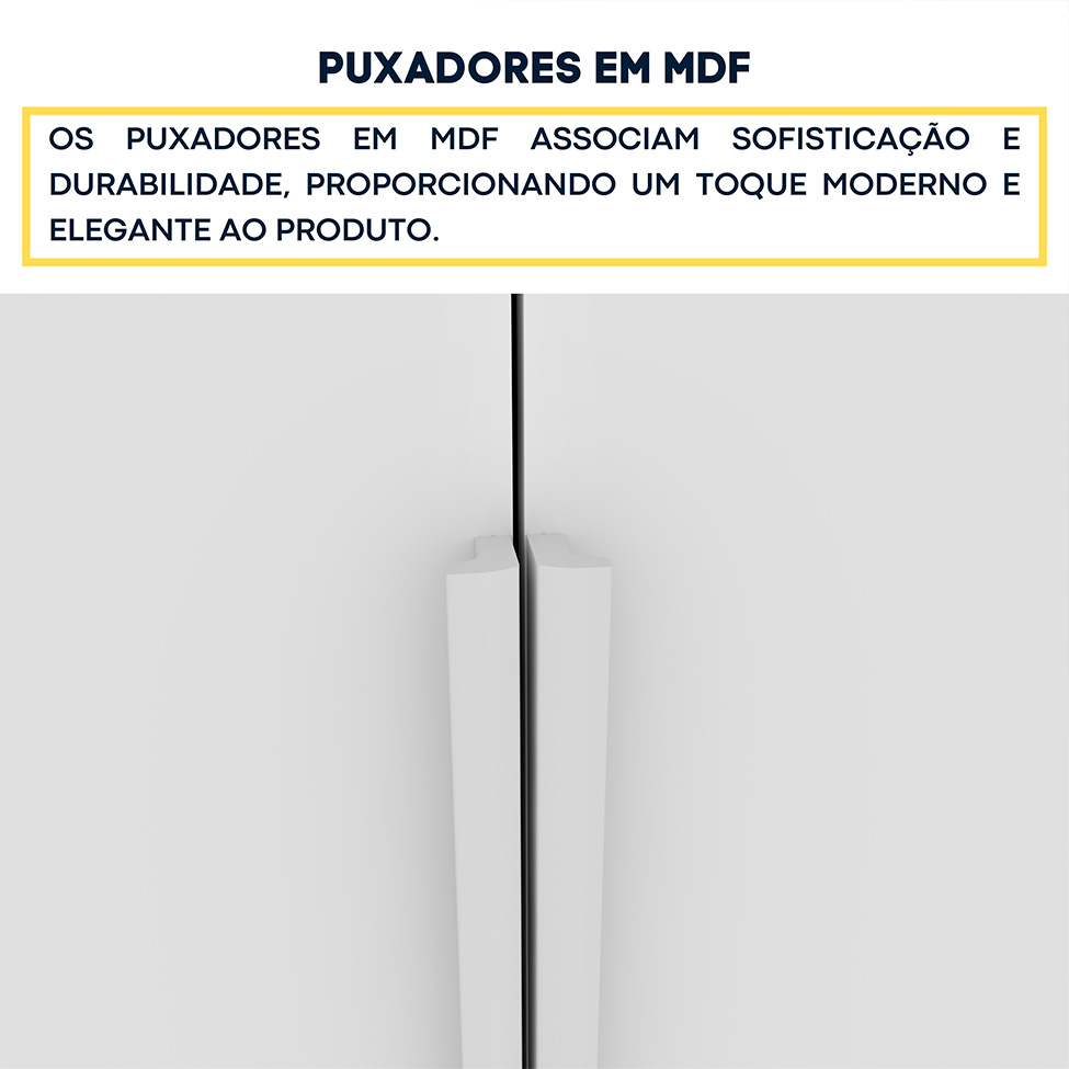 Guarda-Roupa Casal Pequin 6 Portas 6 Gavetas Neve