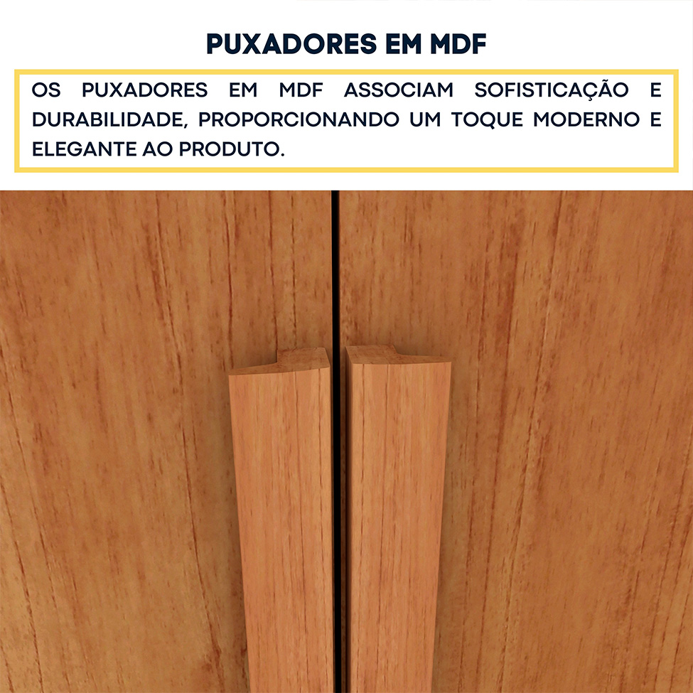 Guarda-Roupa Casal Poenia 6 Portas 6 Gavetas Cinamomo