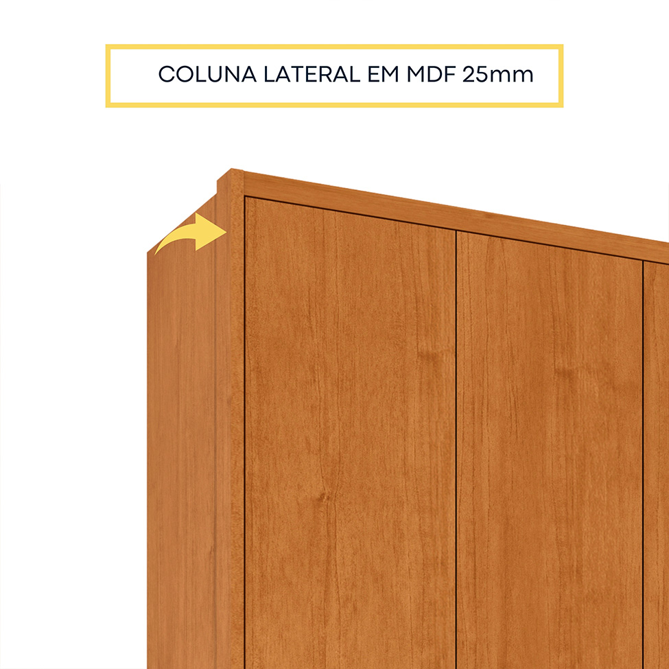 Guarda-Roupa Casal Poenia 6 Portas 6 Gavetas Cinamomo