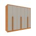 Guarda-Roupa Casal Poenia 6 Portas 6 Gavetas Cinamomo e Off White