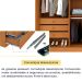 Guarda-Roupa Casal Poenia 6 Portas 6 Gavetas Cinamomo e Off White