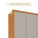 Guarda-Roupa Casal Poenia 6 Portas 6 Gavetas Cinamomo e Off White