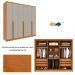 Guarda-Roupa Casal Poenia 6 Portas 6 Gavetas Cinamomo e Off White