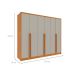 Guarda-Roupa Casal Poenia 6 Portas 6 Gavetas Cinamomo e Off White