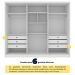 Guarda-Roupa Casal Poenia 6 Portas 6 Gavetas Neve