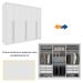 Guarda-Roupa Casal Poenia 6 Portas 6 Gavetas Neve
