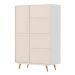 Guarda-Roupa Casal Retrô Plus 3 PT 3 GV Branco Acetinado
