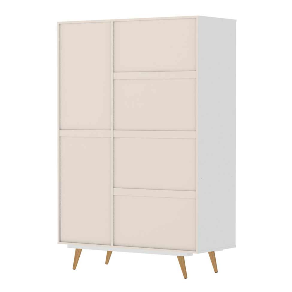 Guarda-Roupa Casal Retrô Plus 3 PT 3 GV Branco Acetinado