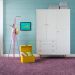Guarda-Roupa Casal Retrô Plus 3 Portas 3 Gavetas Branco Acetinado
