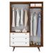 Guarda-Roupa Casal Retrô Plus 3 Portas 3 Gavetas Rustik Carvalho e Branco