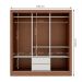 Guarda-Roupa Casal com 1 Espelho Luiza 3 Portas 2 Gavetas Marrom e Branco 190 cm