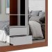 Guarda-Roupa Casal com 3 Espelhos Luiza 3 Portas 2 Gavetas Marrom e Branco 190 cm