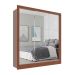 Guarda-Roupa Casal com 3 Espelhos Luiza 3 Portas 2 Gavetas Marrom e Branco 190 cm