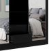 Guarda-Roupa Casal com 3 Espelhos Luiza 3 Portas 2 Gavetas Preto 190 cm