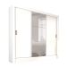 Guarda-Roupa Casal com Espelho Bahia III 3 Portas 4 Gavetas Branco