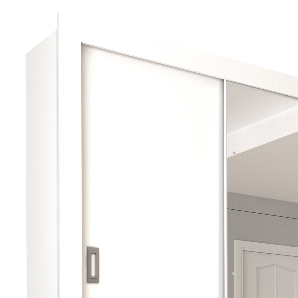 Guarda-Roupa Casal com Espelho Bahia III 3 Portas 4 Gavetas Branco