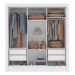 Guarda-Roupa Casal com Espelho Bahia III 3 Portas 4 Gavetas Branco