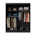 Guarda-Roupa Casal com Espelho Karina 2 Portas 2 Gavetas Preto