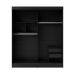 Guarda-Roupa Casal com Espelho Karina 2 Portas 2 Gavetas Preto