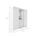 Guarda-Roupa Casal com Espelho e Penteadeira Grécia 2 Portas 4 Gavetas Branco