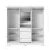 Guarda-Roupa Casal com Espelho e Penteadeira Grécia 2 Portas 4 Gavetas Branco