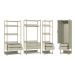 Guarda-Roupa Closet Industrial Mital 1 PT 8 GV Off White e Dourado
