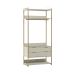Guarda-Roupa Closet Industrial Mital 1 PT 8 GV Off White e Dourado