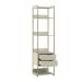Guarda-Roupa Closet Industrial Mital 1 PT 8 GV Off White e Dourado